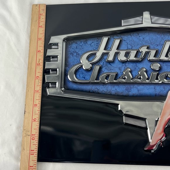 Harley-Davidson Retro Babe Embossed Tin Sign, 17 x 11.5 inches - Black - Picture 7 of 7
